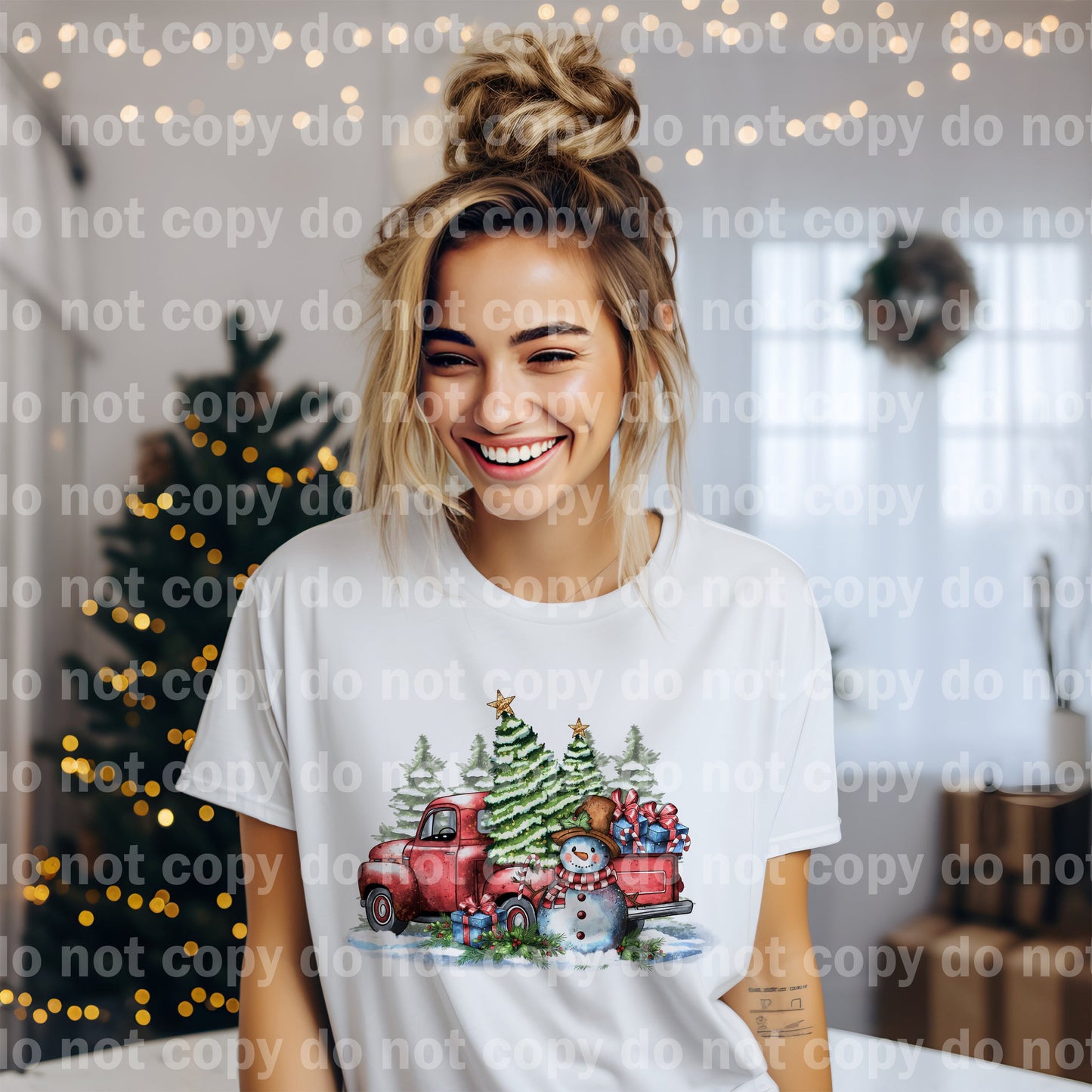 Hallmark Christmas Tree and Snowman with Optional Sleeve Design Dream Print or Sublimation Print