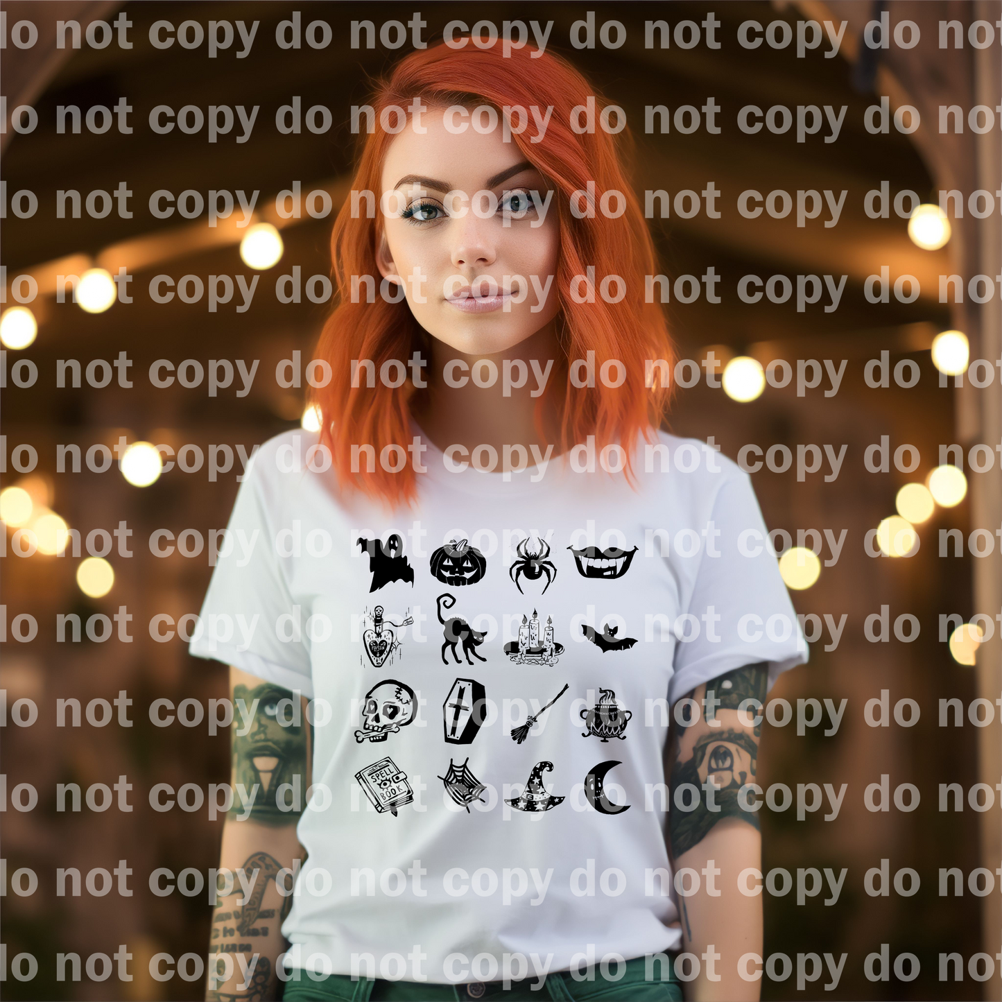 Halloween Clip Arts Grid Dream Print or Sublimation Print