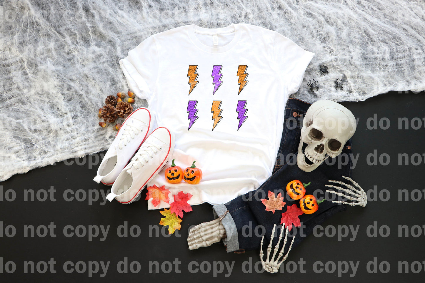 Halloween Purple And Orange Bolts Dream Print or Sublimation Print