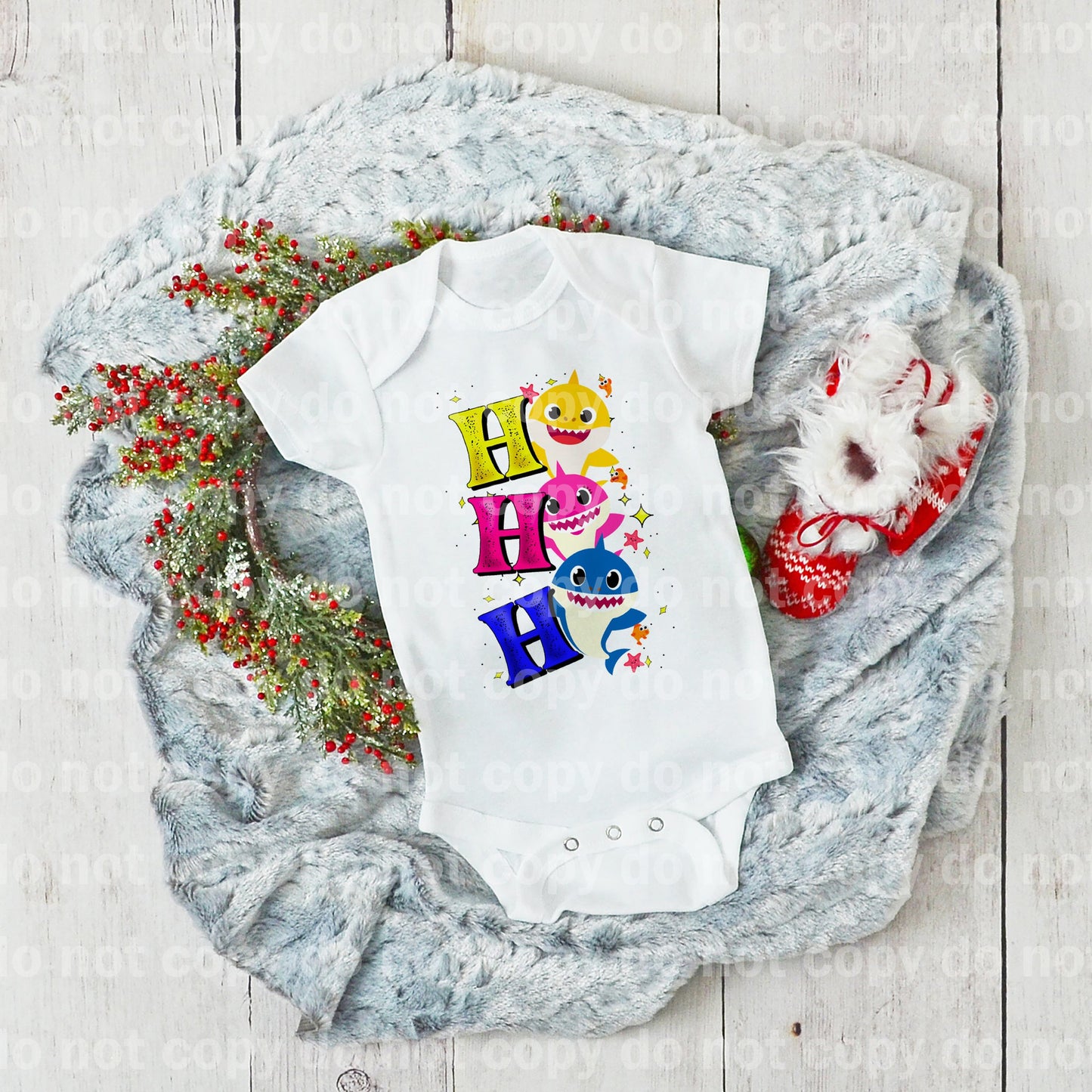 Hohoho Baby Sharks Christmas Dream Print or Sublimation Print