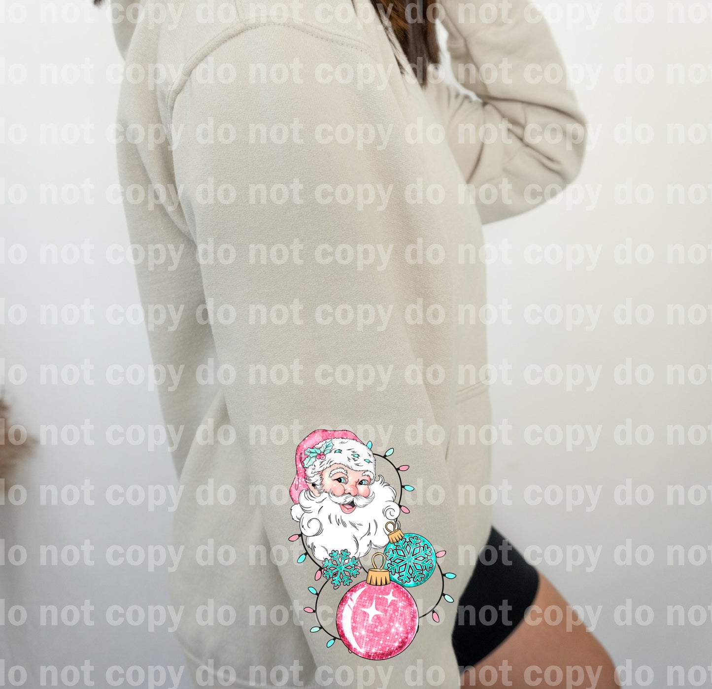 Ho Ho Ho Pink Christmas with Optional Sleeve Design Dream Print or Sublimation Print