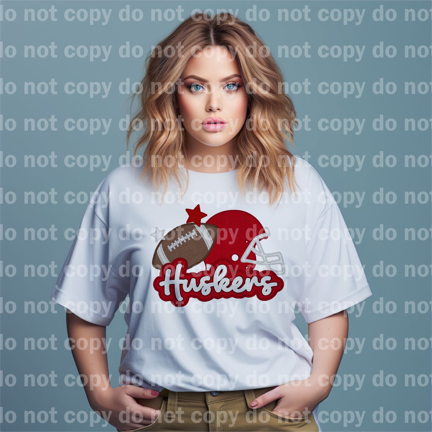 Huskers Football Embroidery Dream Print or Sublimation Print