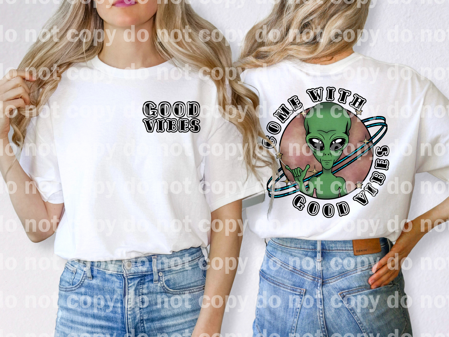I Come With Good Vibes Alien with Pocket Option Dream Print or Sublimation Print