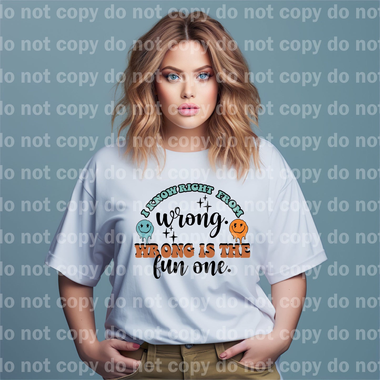 I Know Right From Wrong Wrong Is The Fun One Dream Print or Sublimation Print