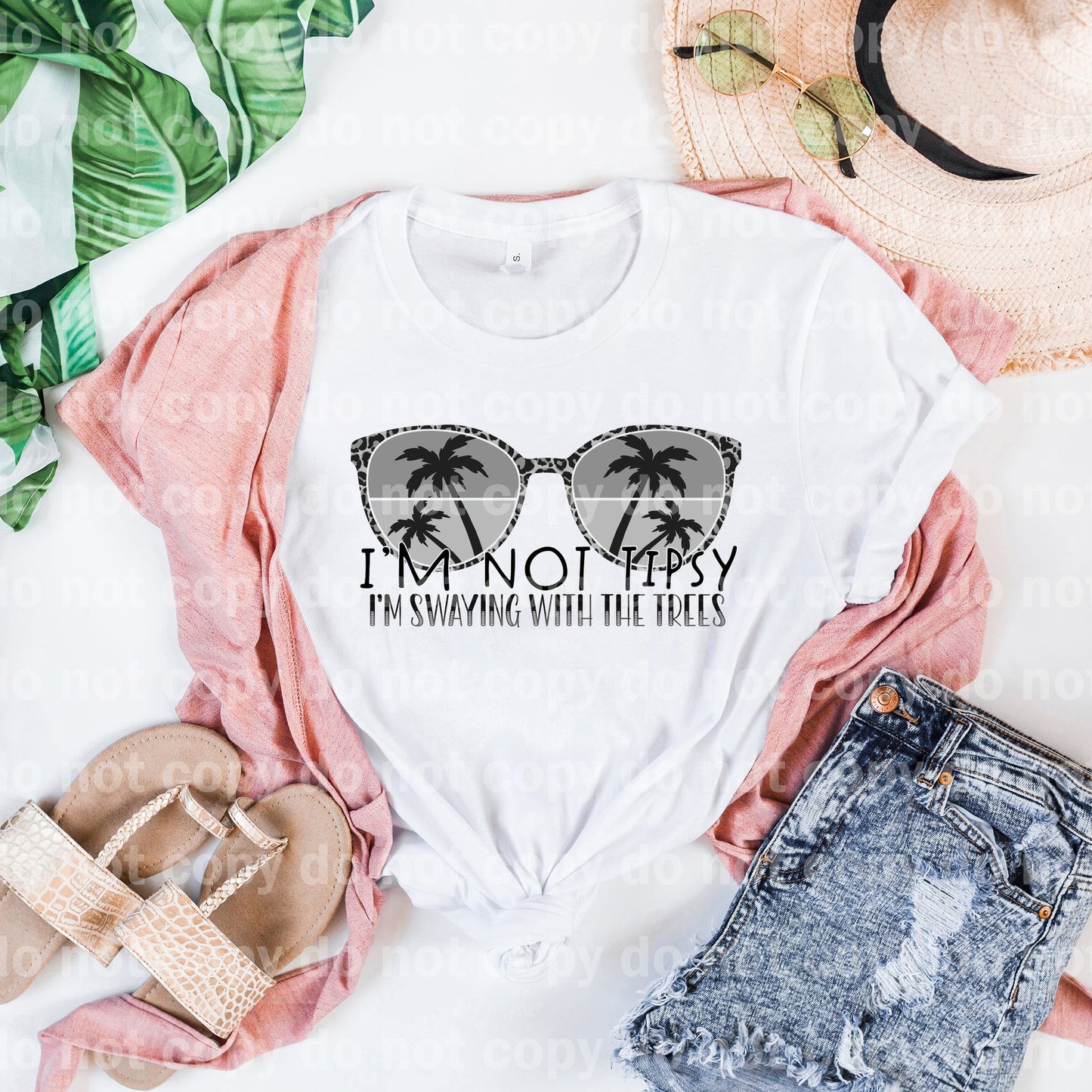 I'm Not Tipsy I'm Swaying with The Trees Pink /Monochrome Dream Print or Sublimation Print