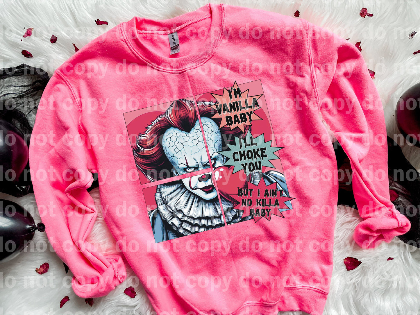 Soy Vanilla Baby, te asfixiaré, pero no soy ningún Killa Baby Penny Clown Dream Print o Sublimation Print