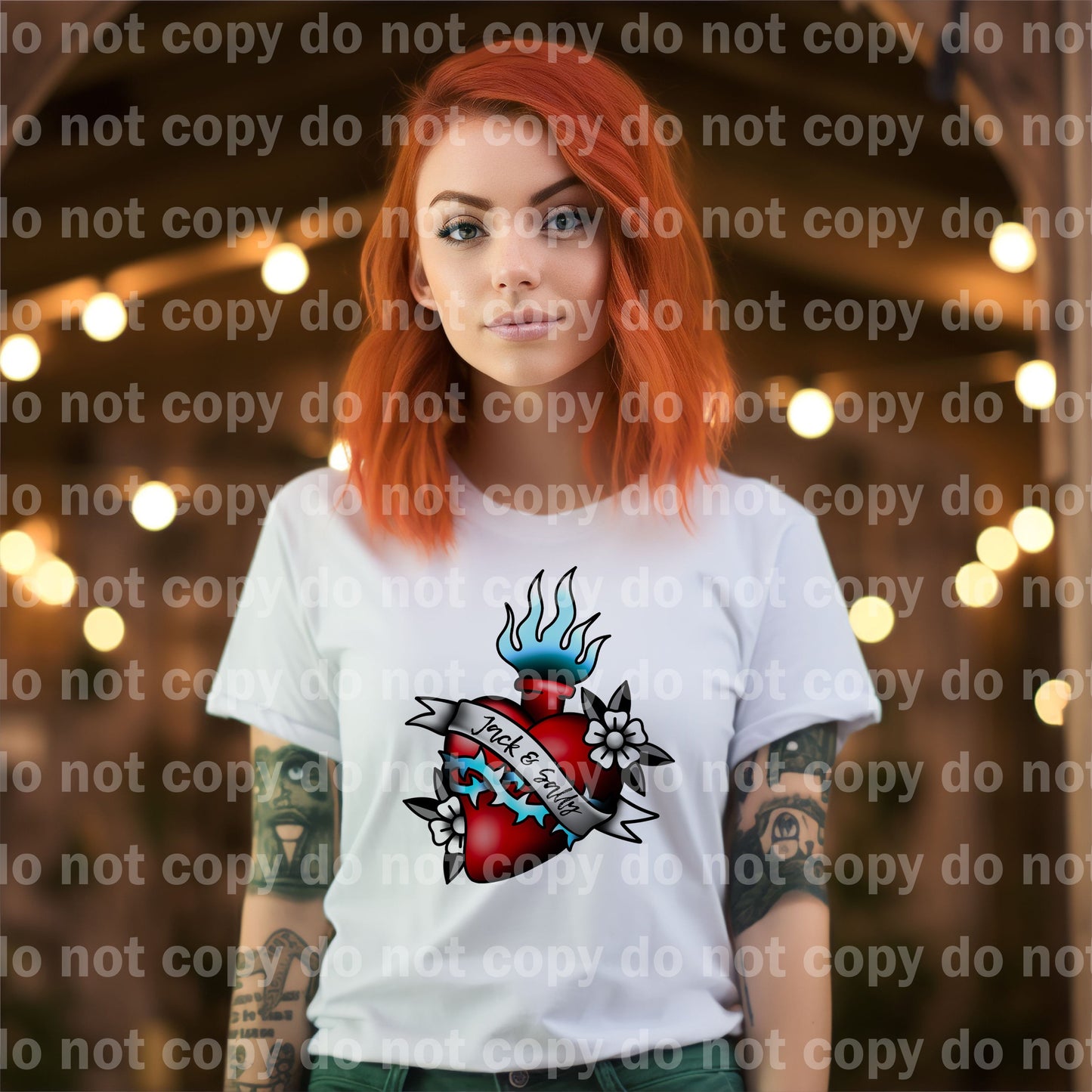 Jack And Sally Sacred Heart Dream Print or Sublimation Print