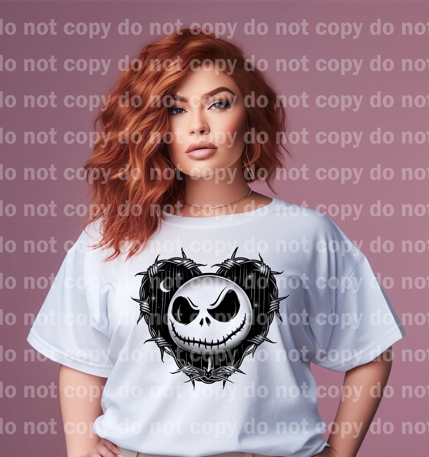 Jack Skeleton Heart Barbed Wire Dream Print or Sublimation Print with Decal Option