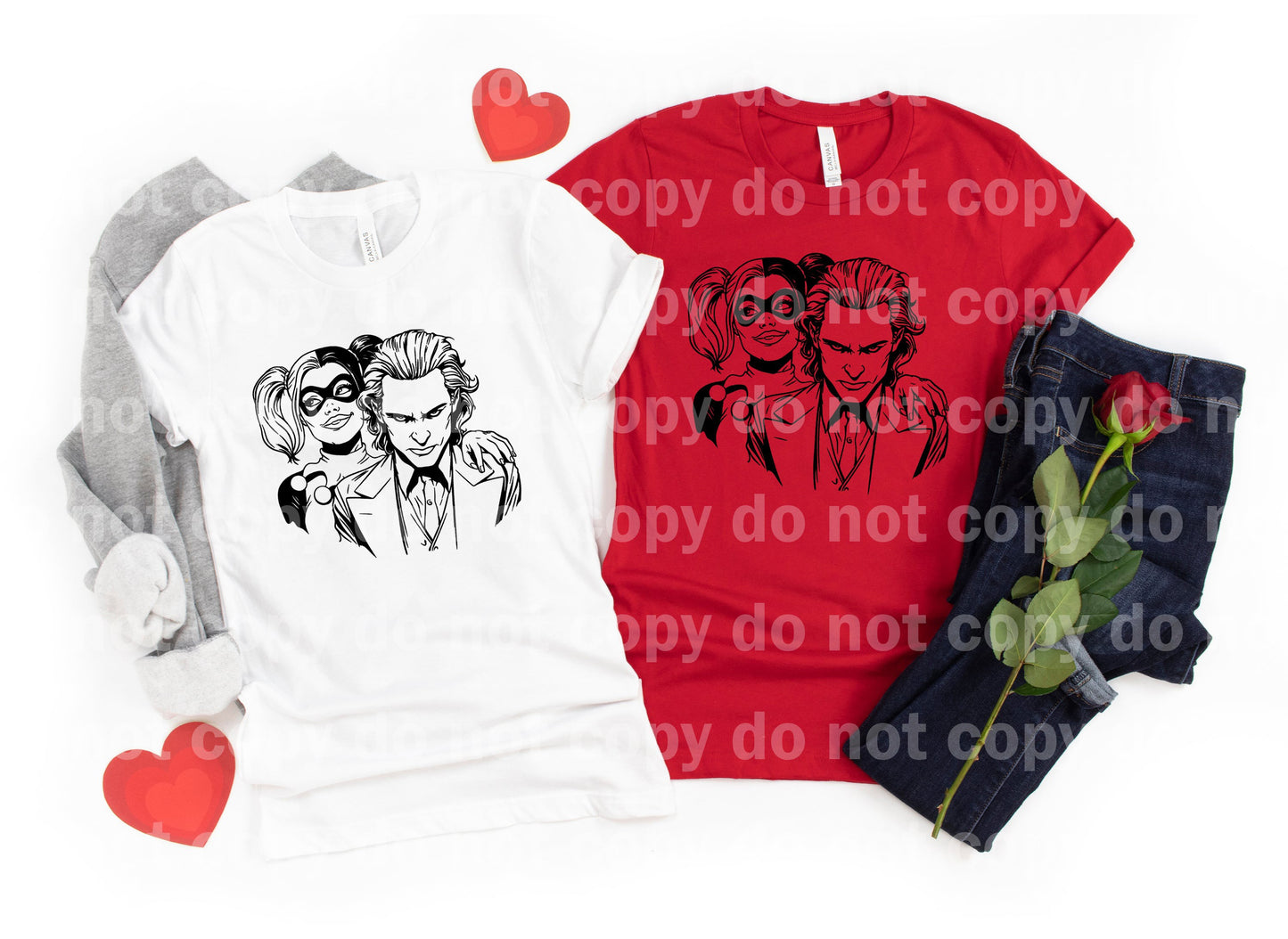 Joker and Harle Outline Dream Print or Sublimation Print