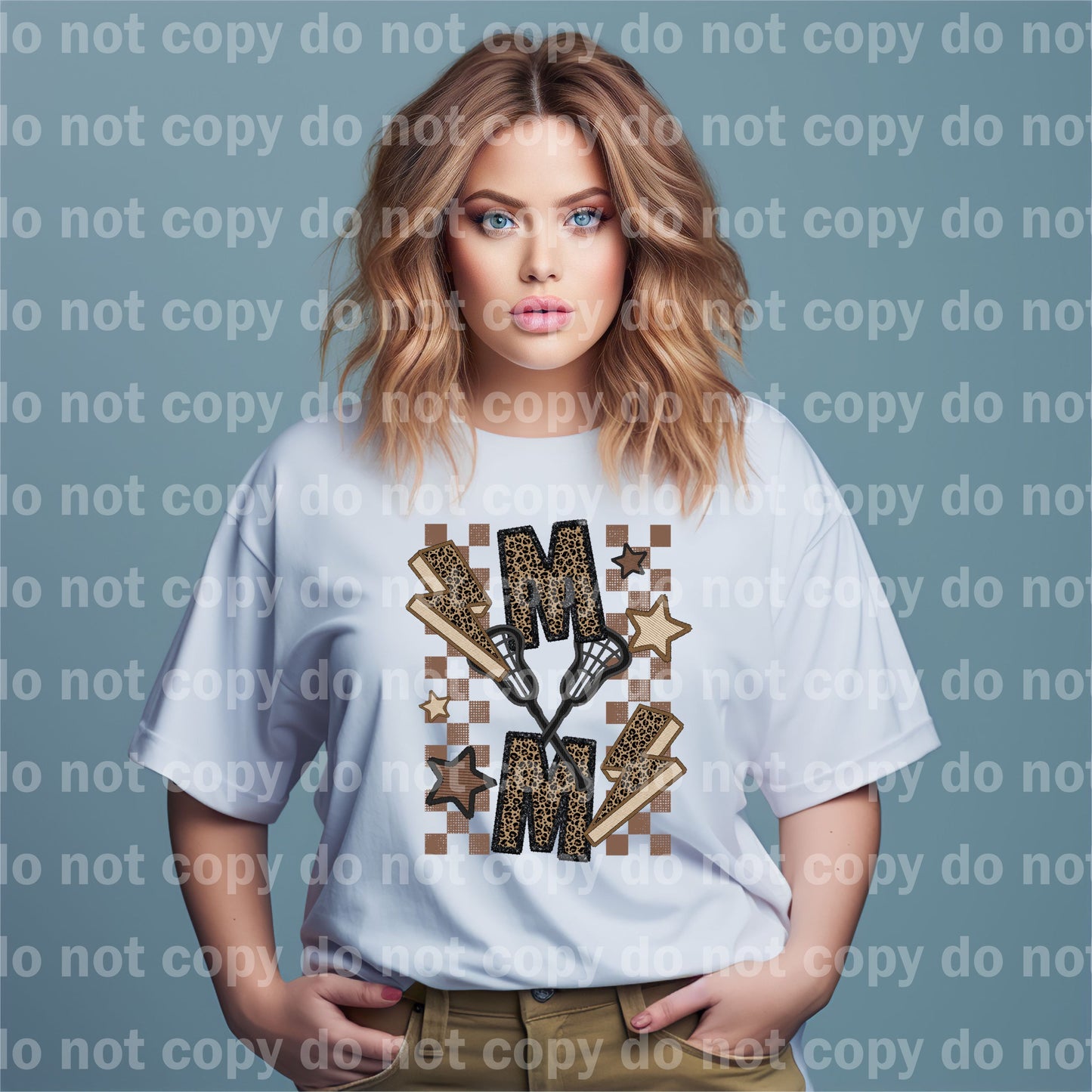 Lacrosse Game Mom Checkered Dream Print o Impresión por sublimación