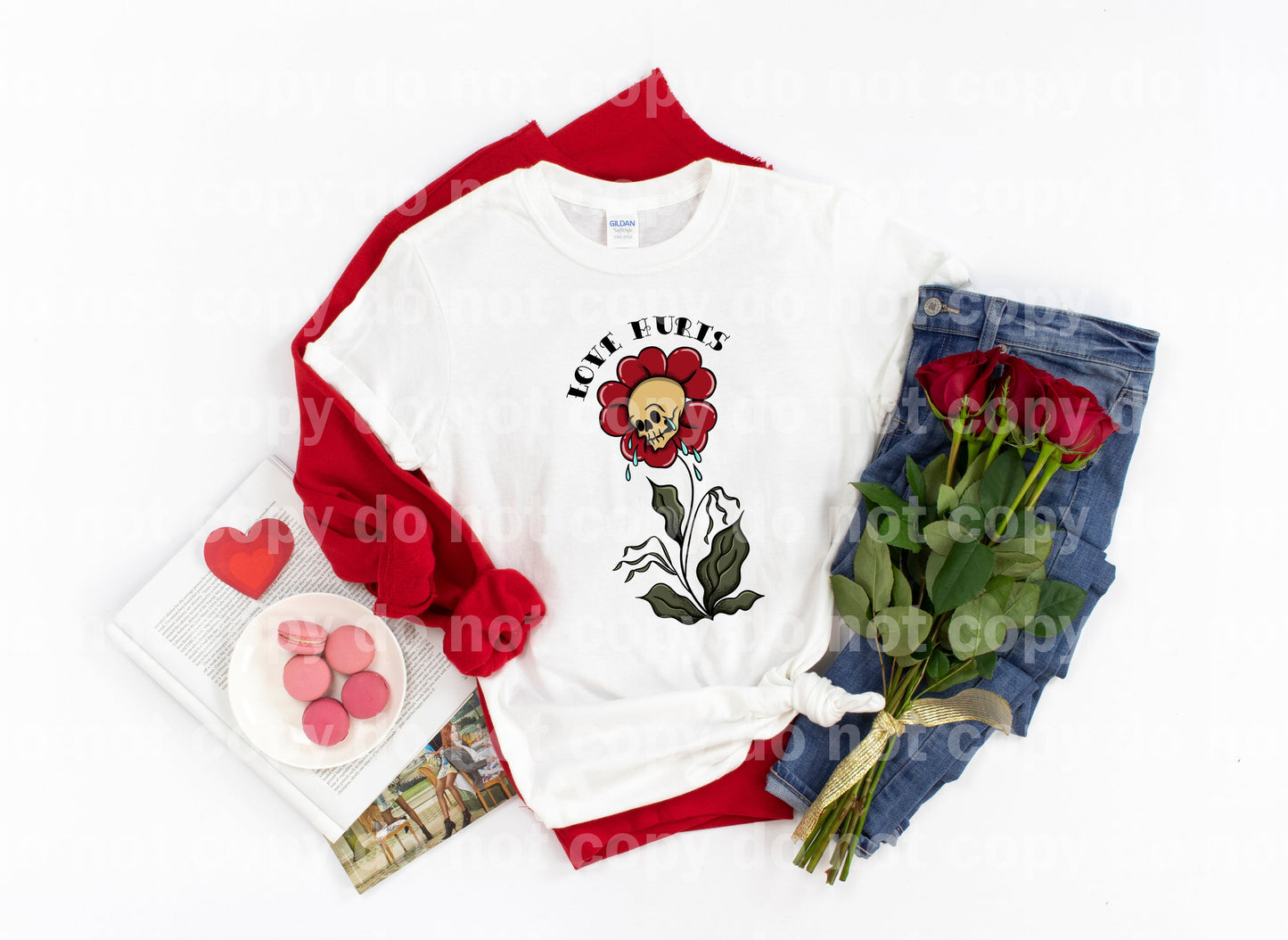 Love Hurts Flower Skull Dream Print or Sublimation Print