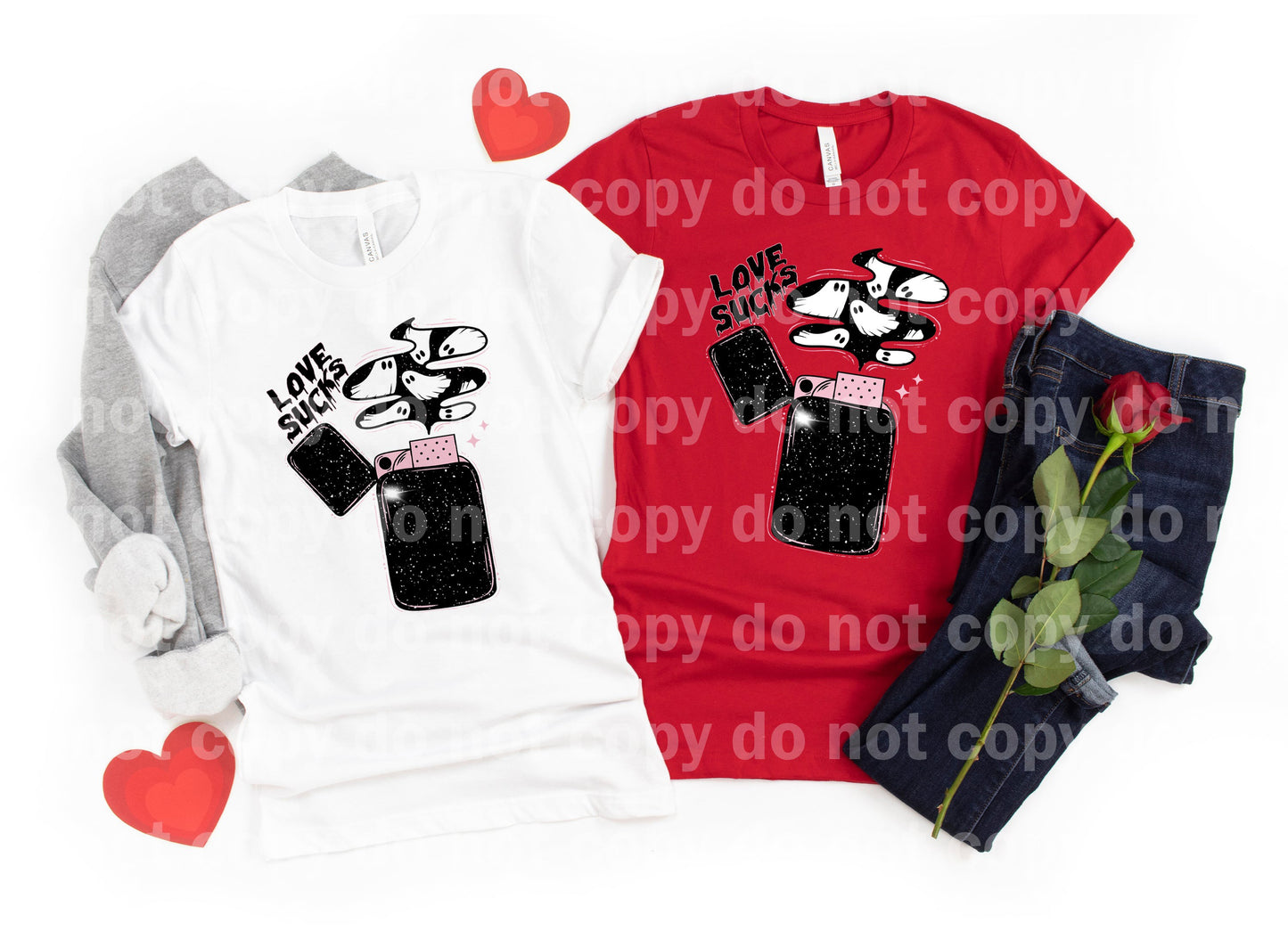 Love Sucks Lighter with Optional Two Rows Sleeve Designs Dream Print or Sublimation Print