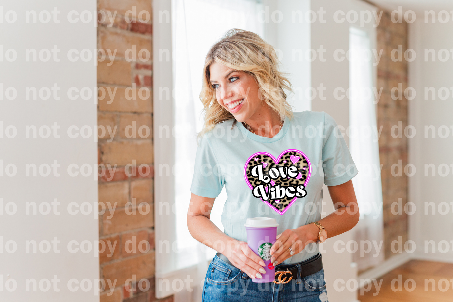 Love Vibes Leopard Heart Dream Print o Impresión por sublimación