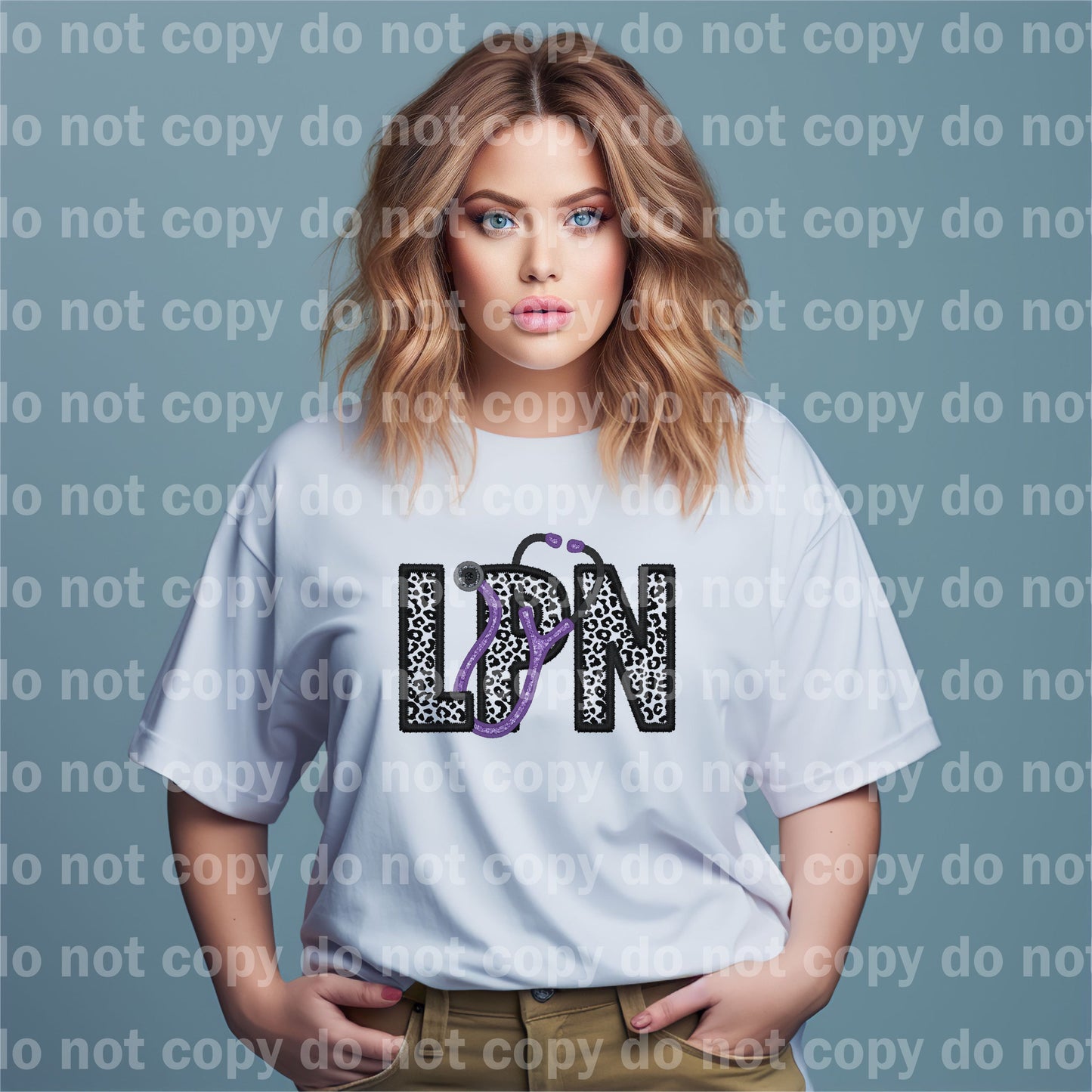 LPN Cheetah Print Stethoscope Dream Print or Sublimation Print