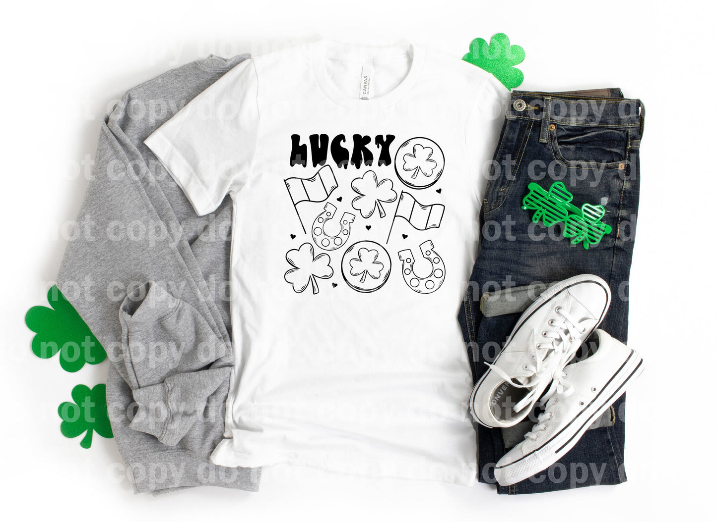Lucky Things St Patrick Full Color/One Color Dream Print or Sublimation Print
