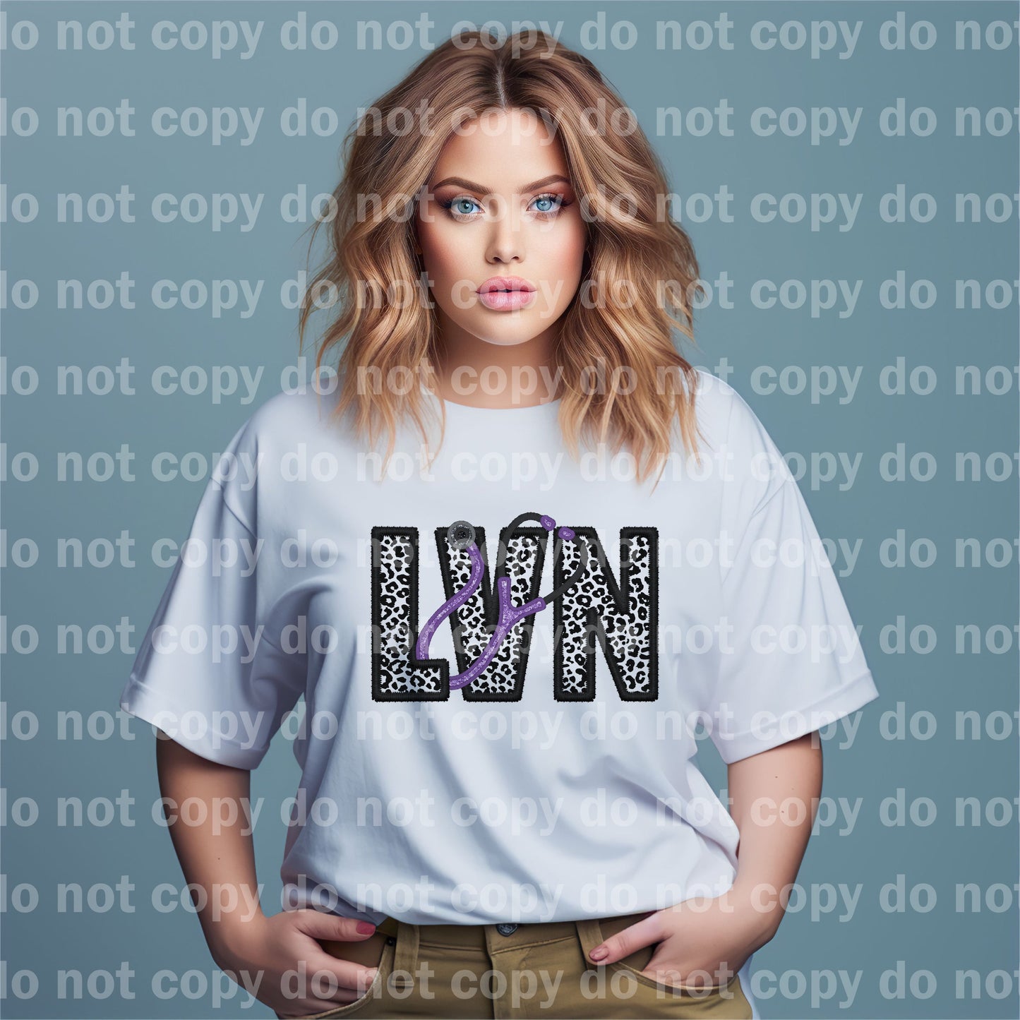 LVN Cheetah Print Stethoscope Dream Print or Sublimation Print