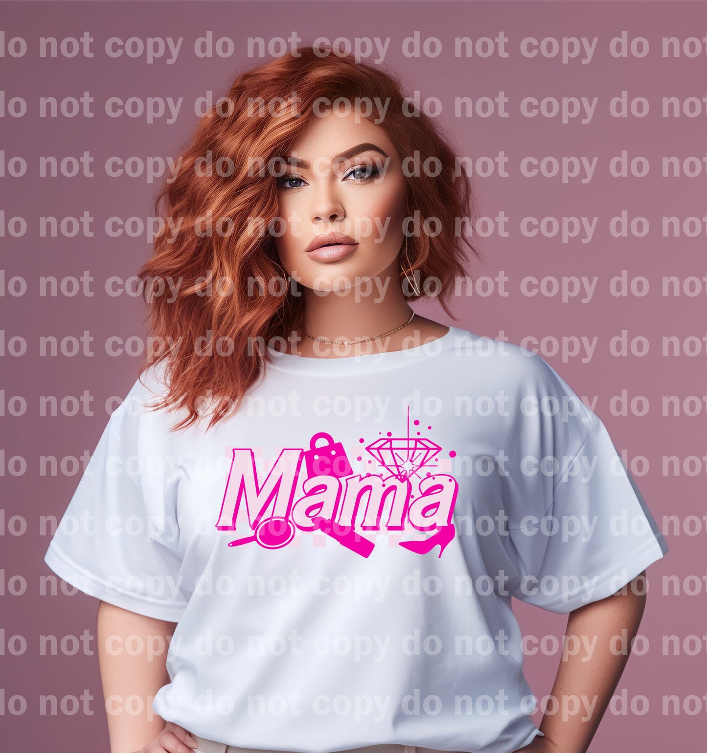 Mama Pink Plaid Dream Print or Sublimation Print