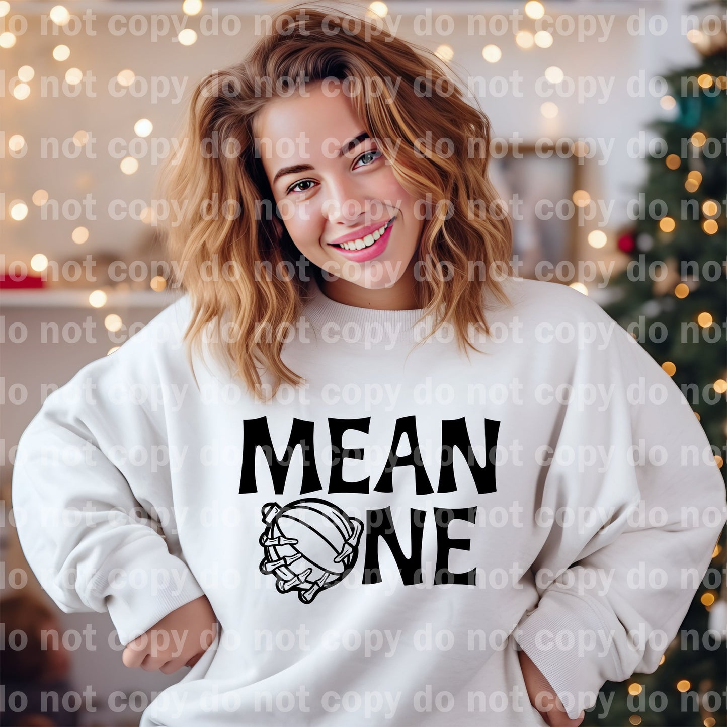 Mean One Skeleton Ornament Full Color/One Color Dream Print or Sublimation Print