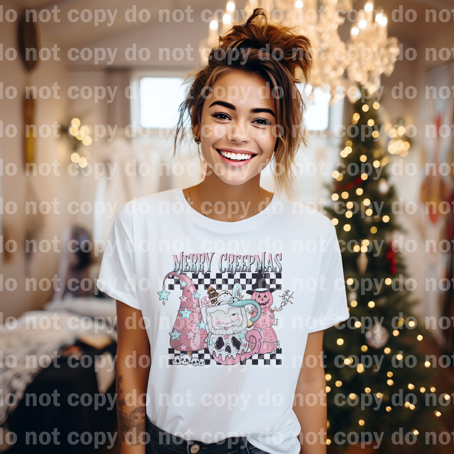 Merry Creepmas with Optional Sleeve Design Dream Print or Sublimation Print