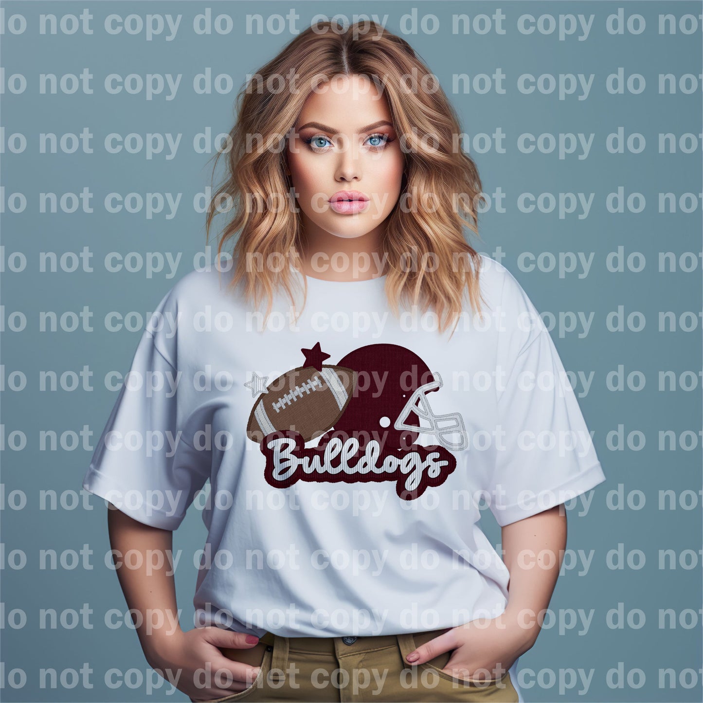 Mississippi Bulldogs Football Embroidery Dream Print or Sublimation Print