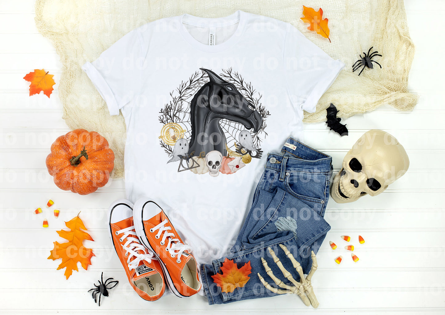 Mystical Winged Horse HP Fall Thestral with Optional Sleeve Design Dream Print or Sublimation Print