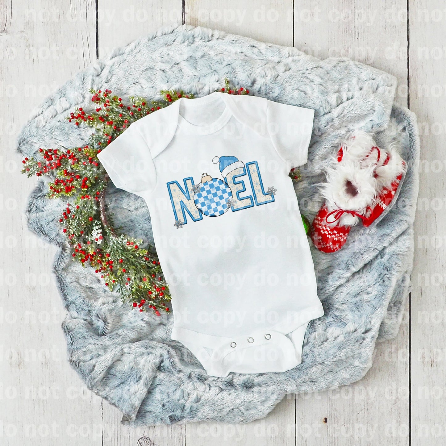 Noel Ornament Embroidery Dream Print or Sublimation Print