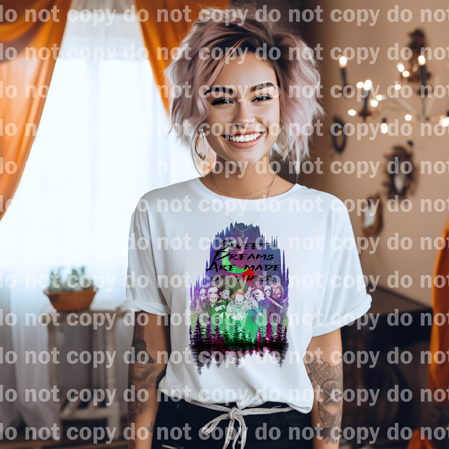 Northern Lights Horror Sweet Dreams are Made of These Dream Print or Sublimation Print