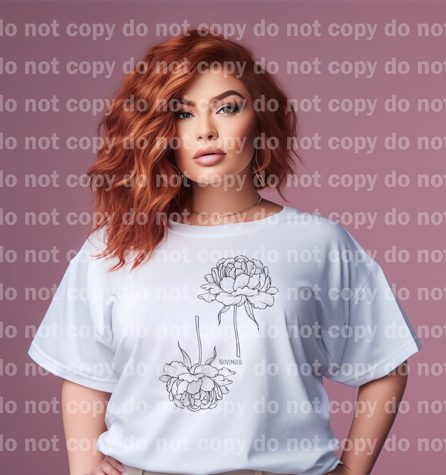 November Birth Flowers Black/White Dream Print or Sublimation Print with Decal Option