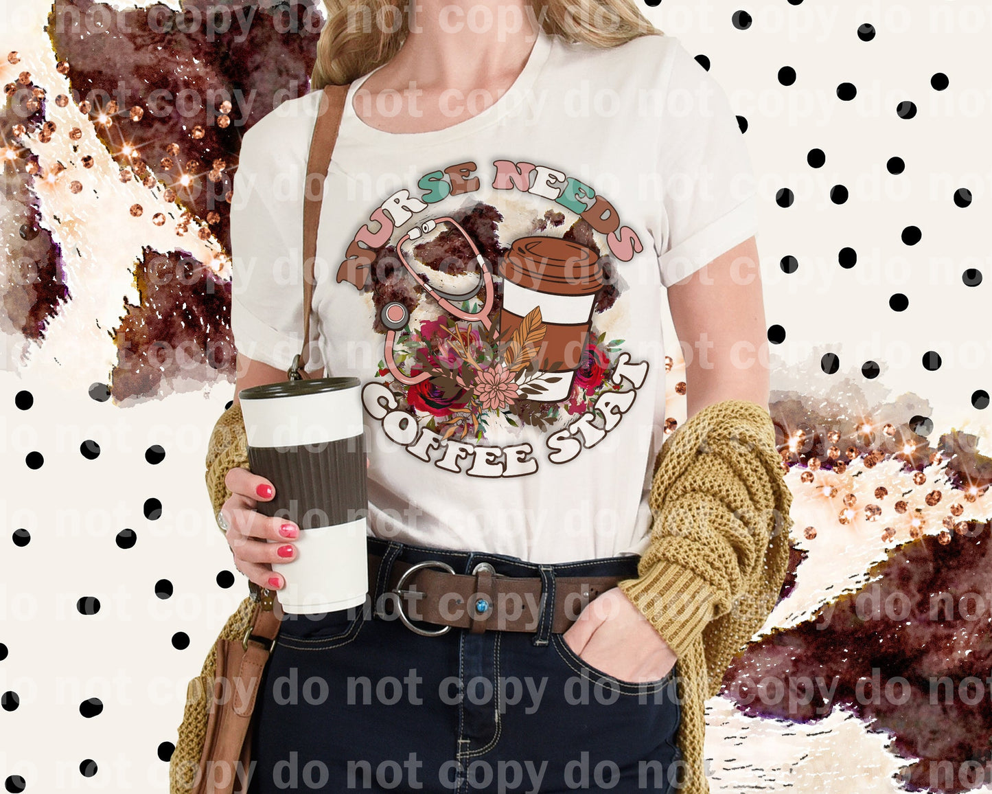 Nurse Needs Coffee Stat Dream Print or Sublimation Print