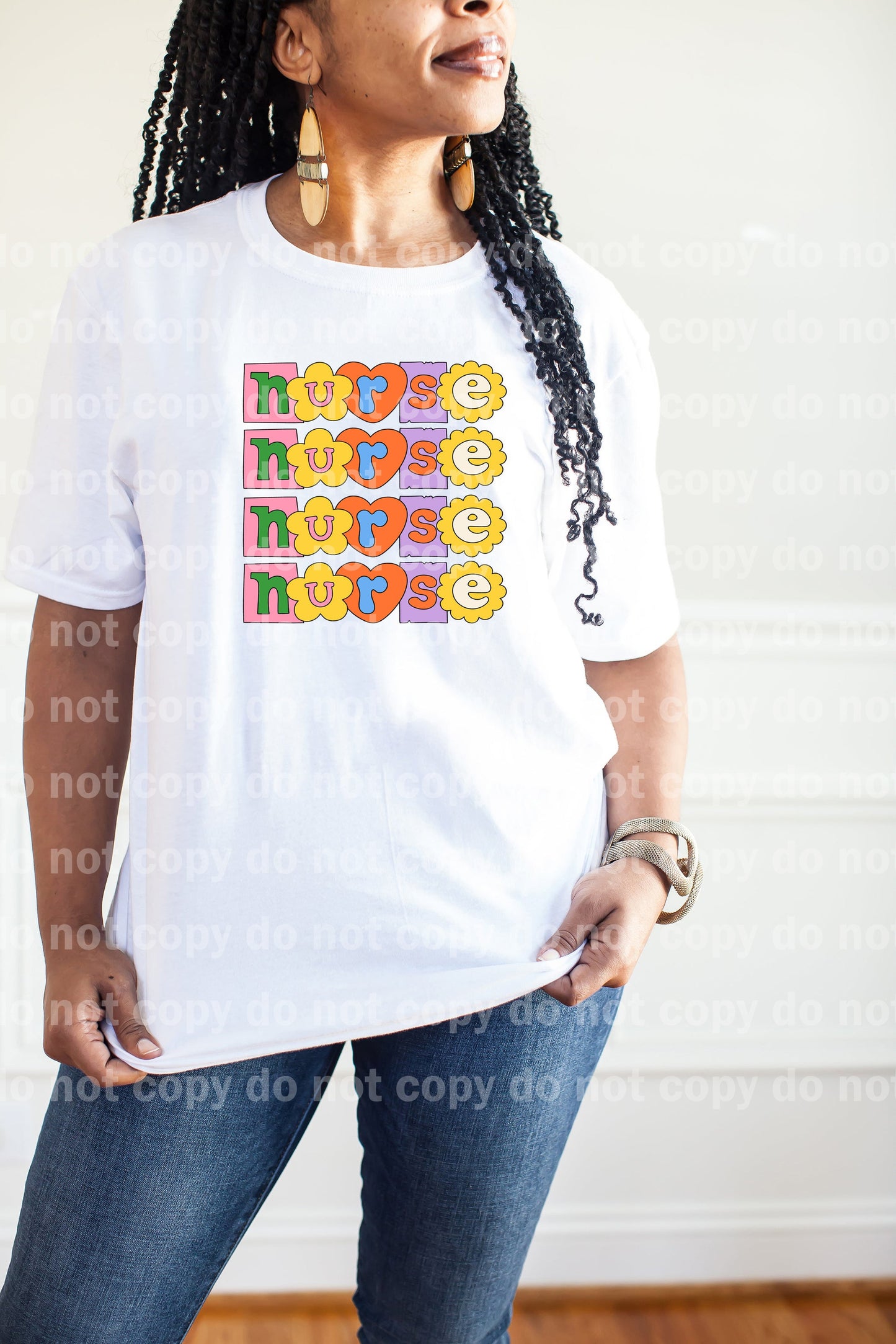 Nurse Stacked Colorful Shapes Dream Print or Sublimation Print