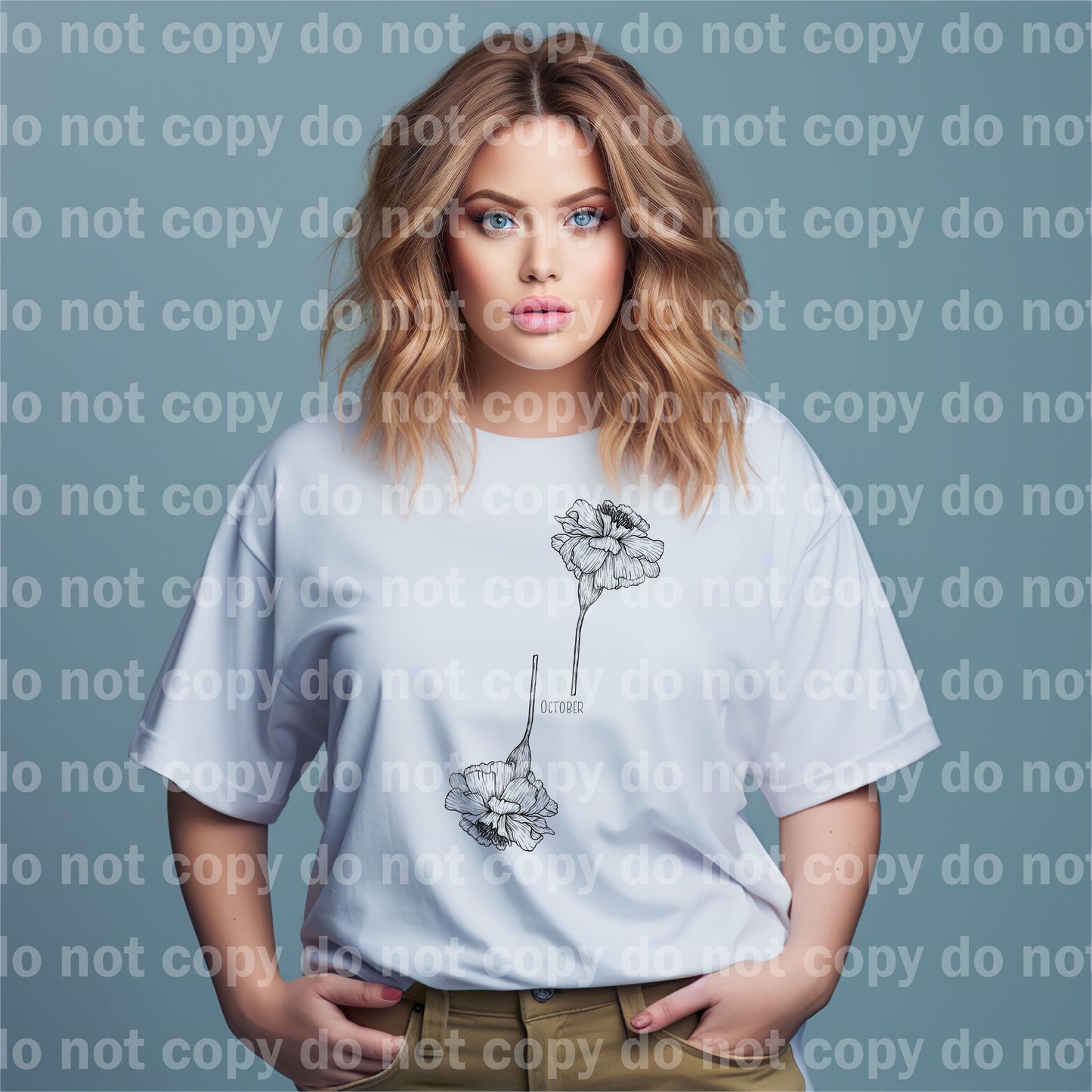 October Birth Flowers Black/White Dream Print or Sublimation Print with Decal Option