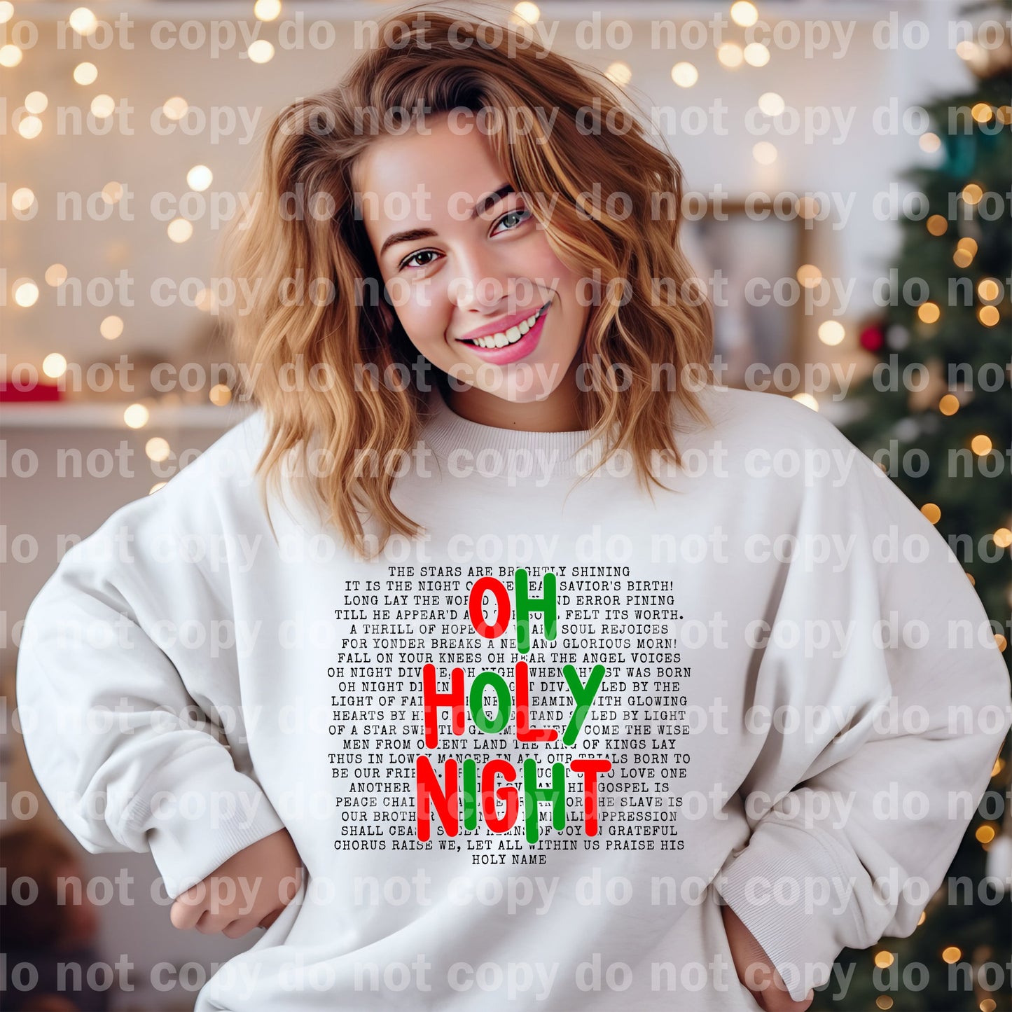 Oh Holy Night Lyrics Dream Print or Sublimation Print