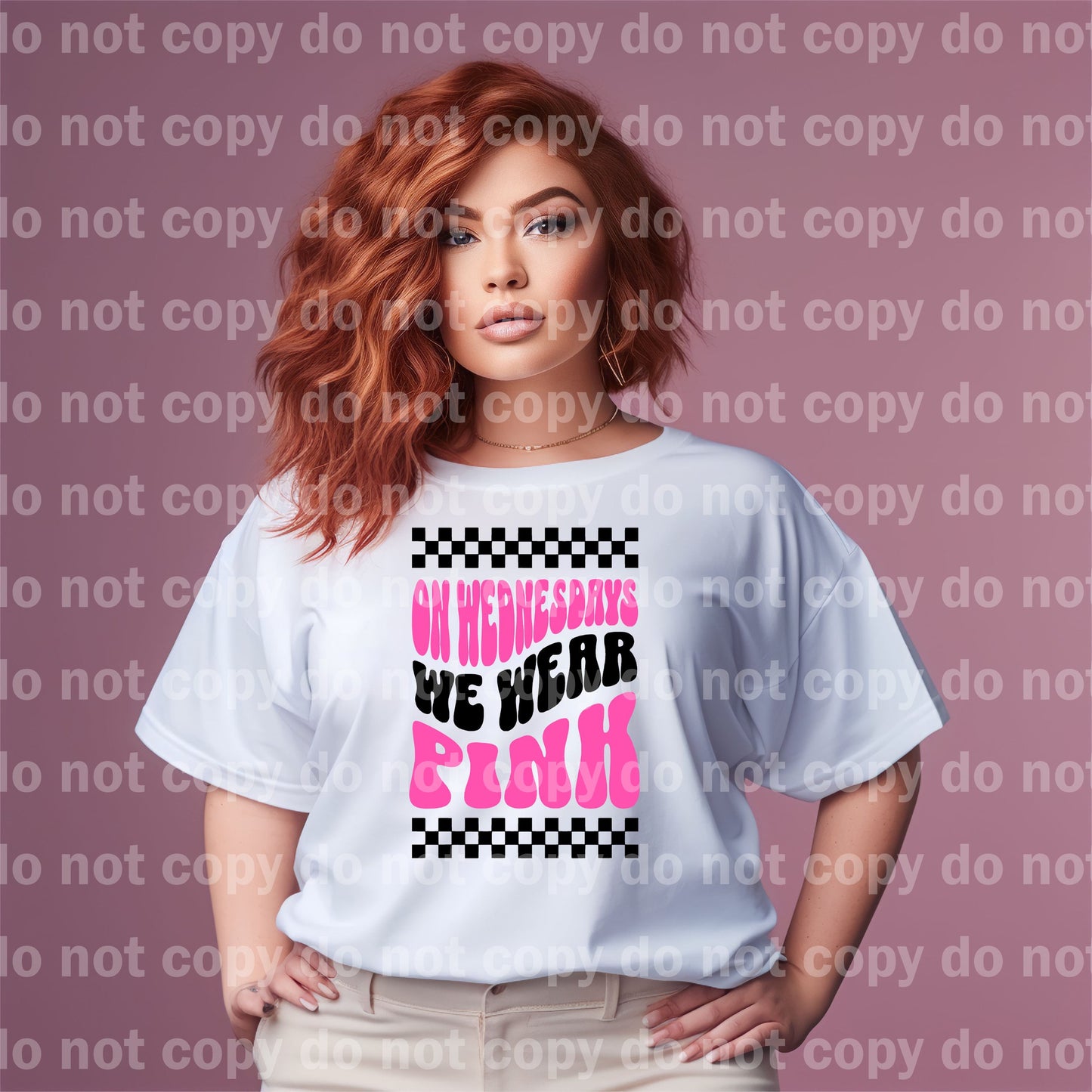 On Wednesdays We Wear Pink Squiggle Dream Print or Sublimation Print