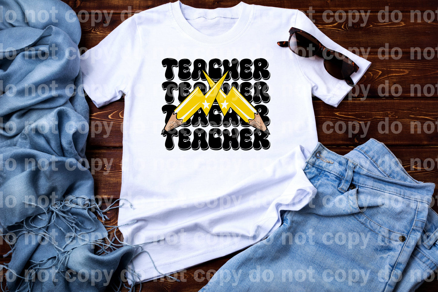 Pencil Bolts Teacher Dream Print or Sublimation Print