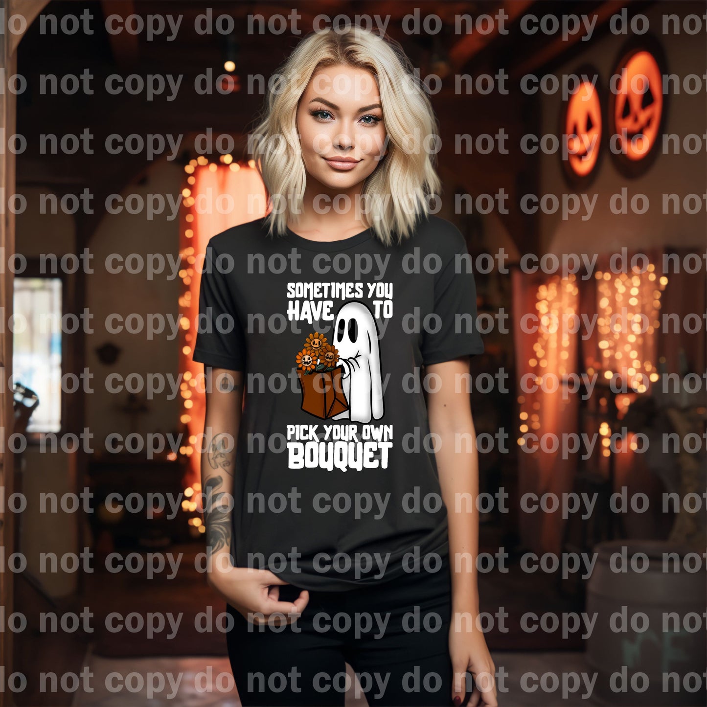 Sometimes You Have To Pick Your Own Bouquet Black/White Dream Print or Sublimation Print