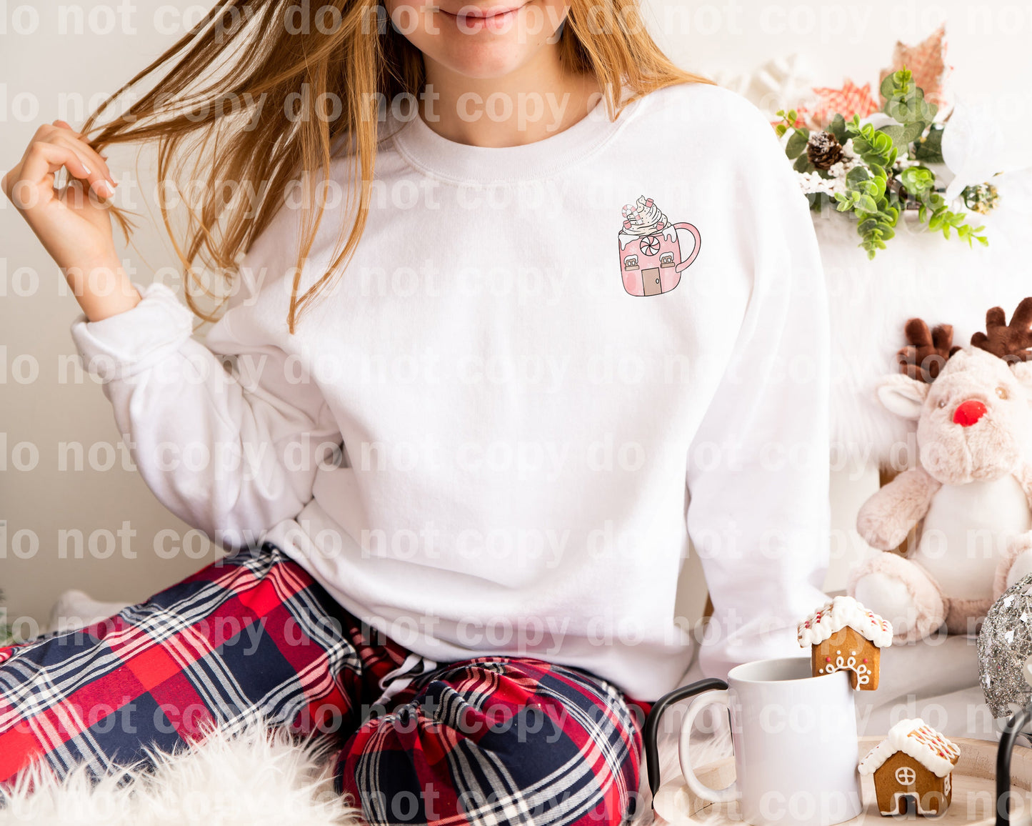 Hot Cocoa Weather Blue/Pink with Pocket Option Dream Print or Sublimation Print