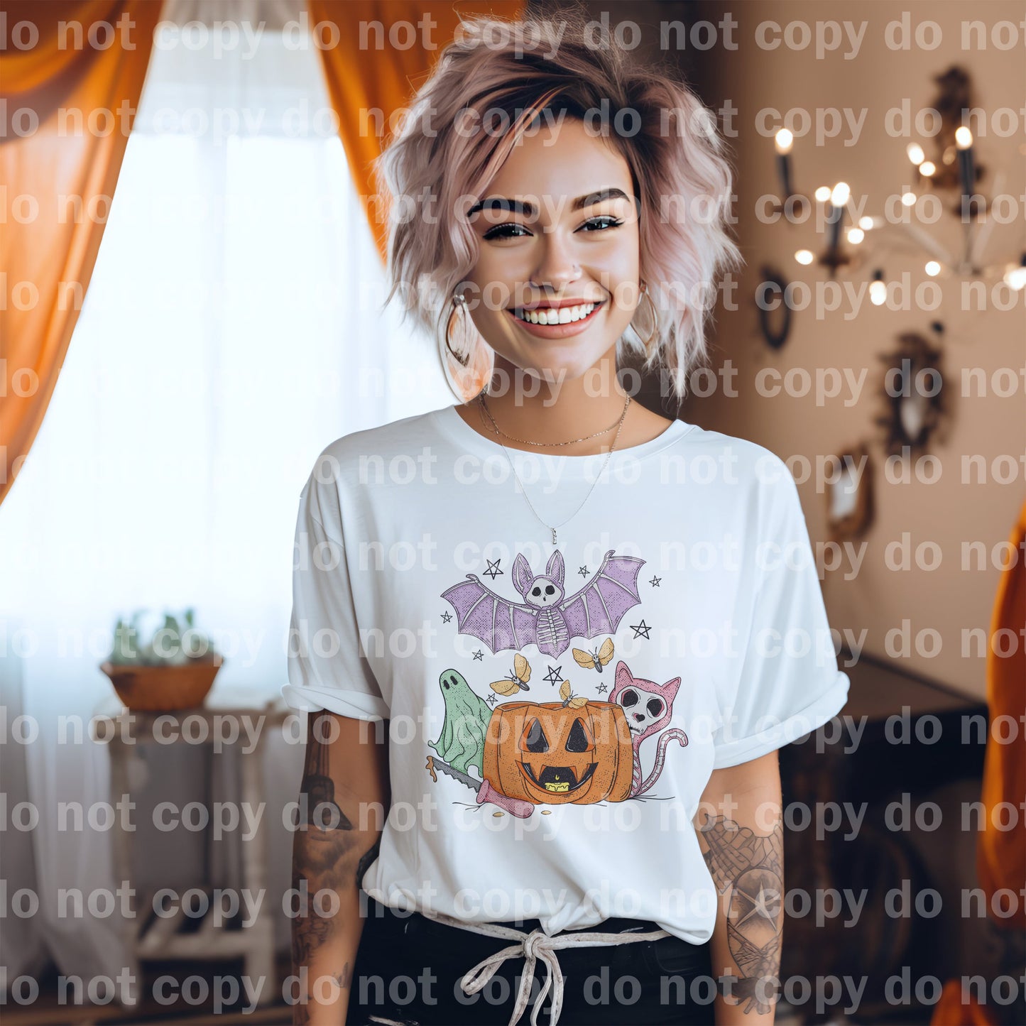 Pumpkin Ghost Bat Dream Print or Sublimation Print