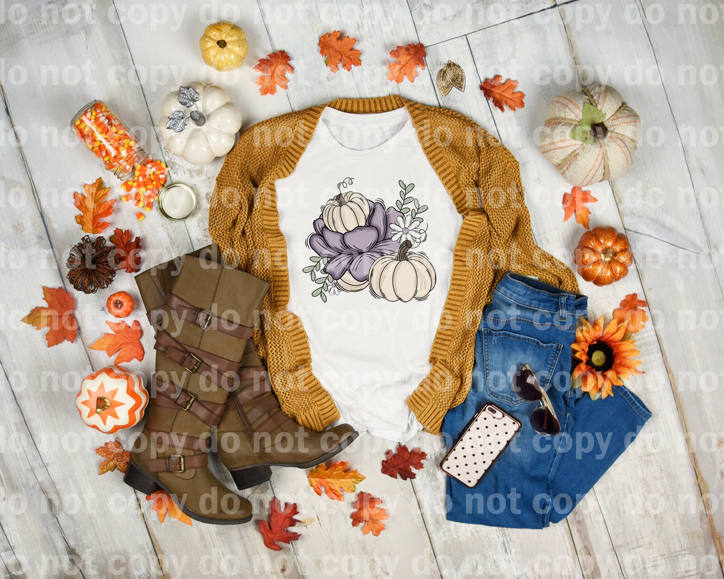 Pumpkin Floral Dream Print or Sublimation Print