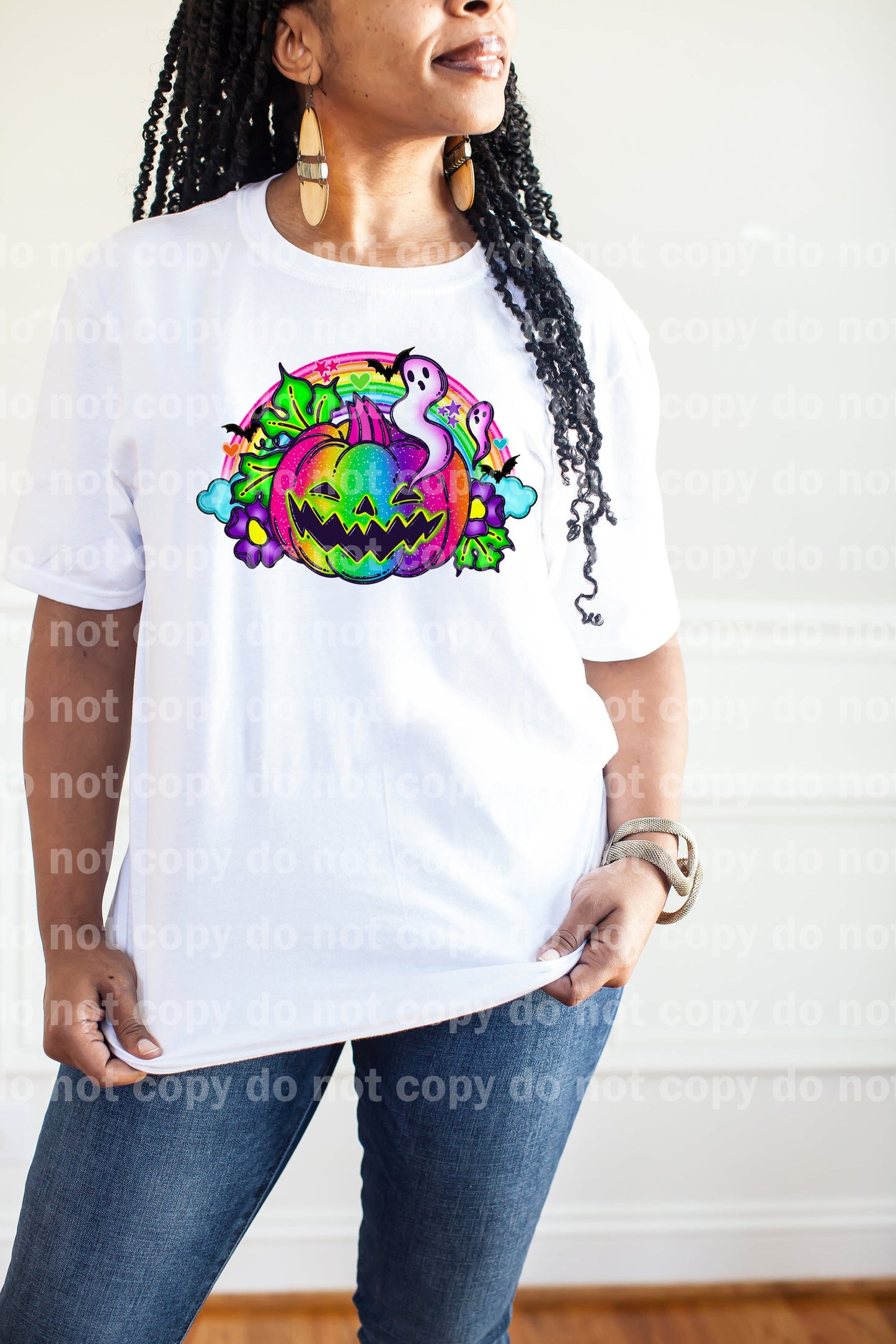 Pumpkin Rainbow Ghost Dream Print or Sublimation Print