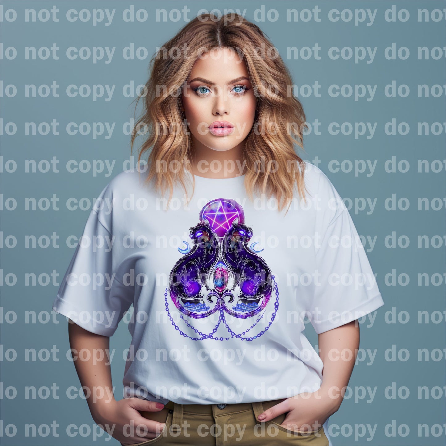 Purple Neon Magical Cats Star Dream Print or Sublimation Print