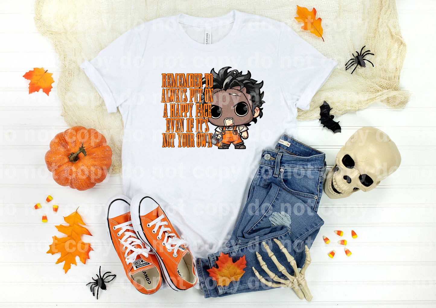 Put On A Happy Face Leather Face Dream Print or Sublimation Print