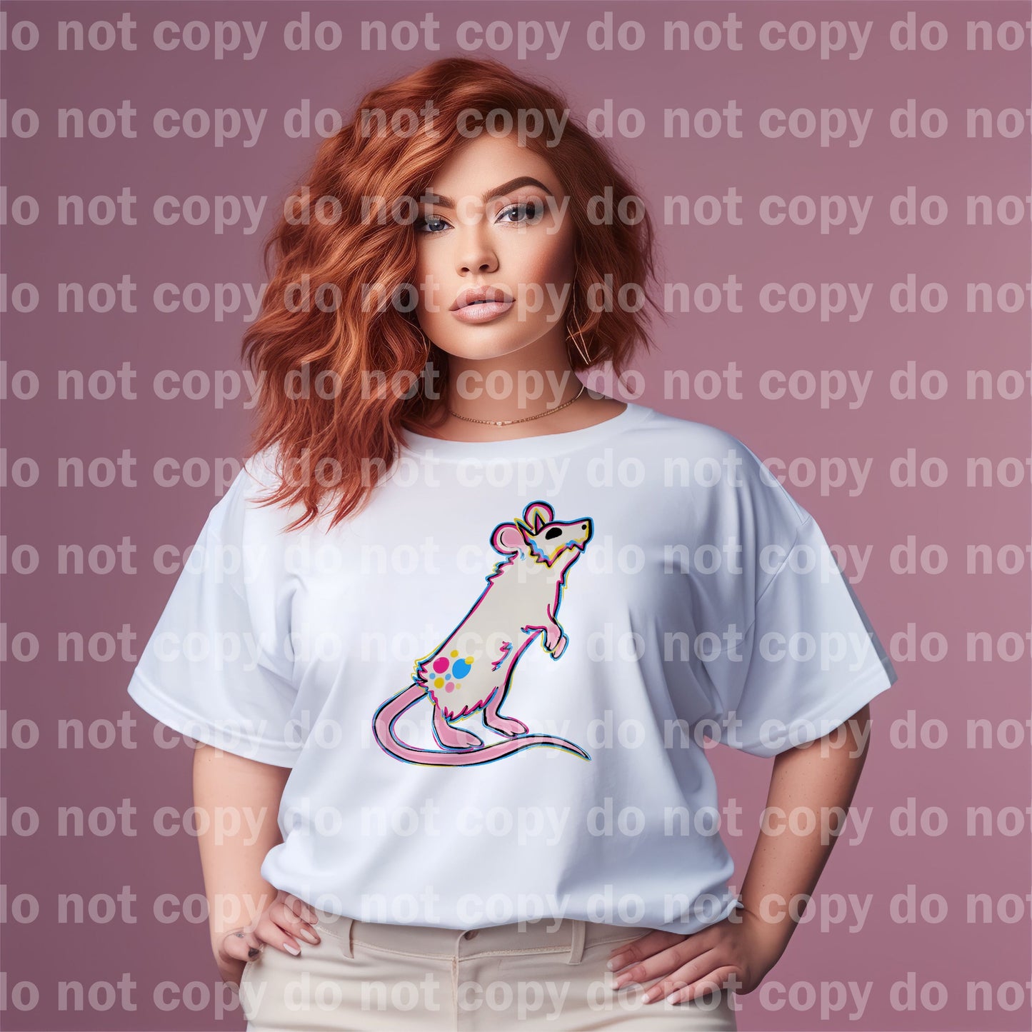 Inventive Curious Focused Rat Mouse Dream Print or Sublimation Print