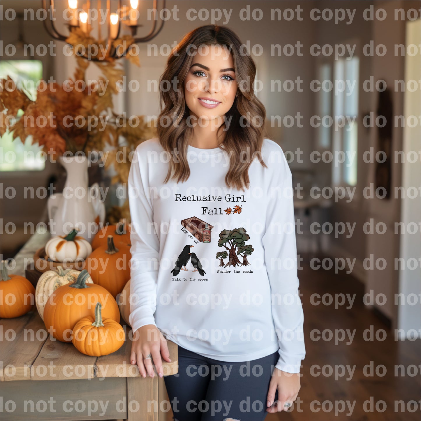 Reclusive Girl Fall Dream Print or Sublimation Print