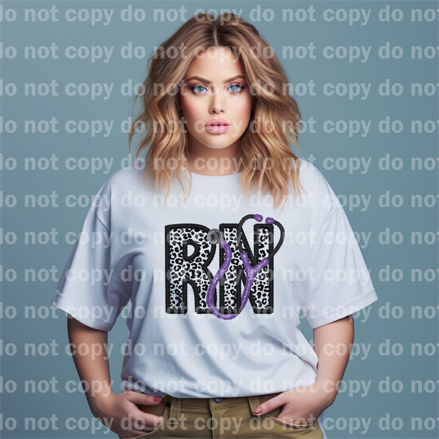 RN Cheetah Print Stethoscope Dream Print or Sublimation Print