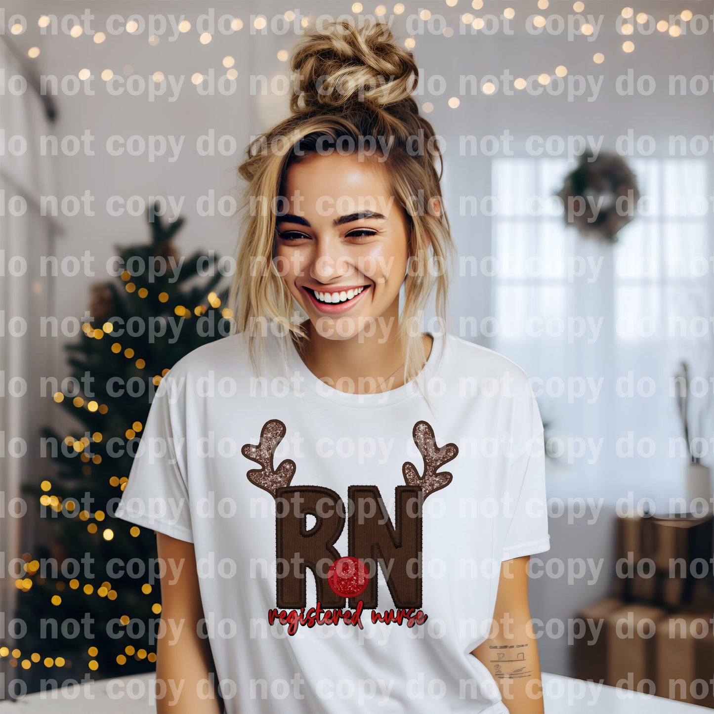 Impresión de sueño de enfermera registrada RN o impresión de sublimación