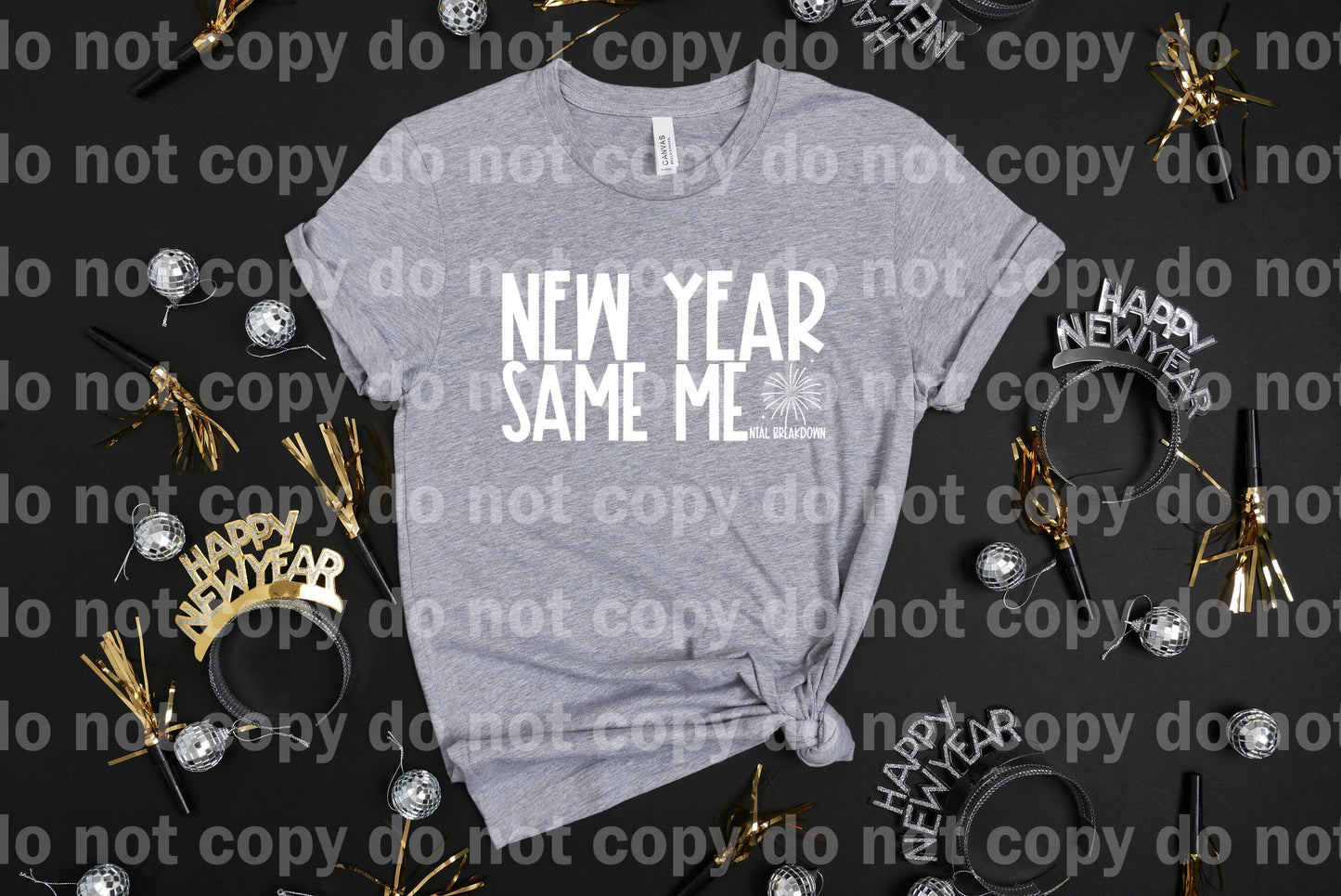 New Year Same Mental Breakdown Black/White Dream Print or Sublimation Print