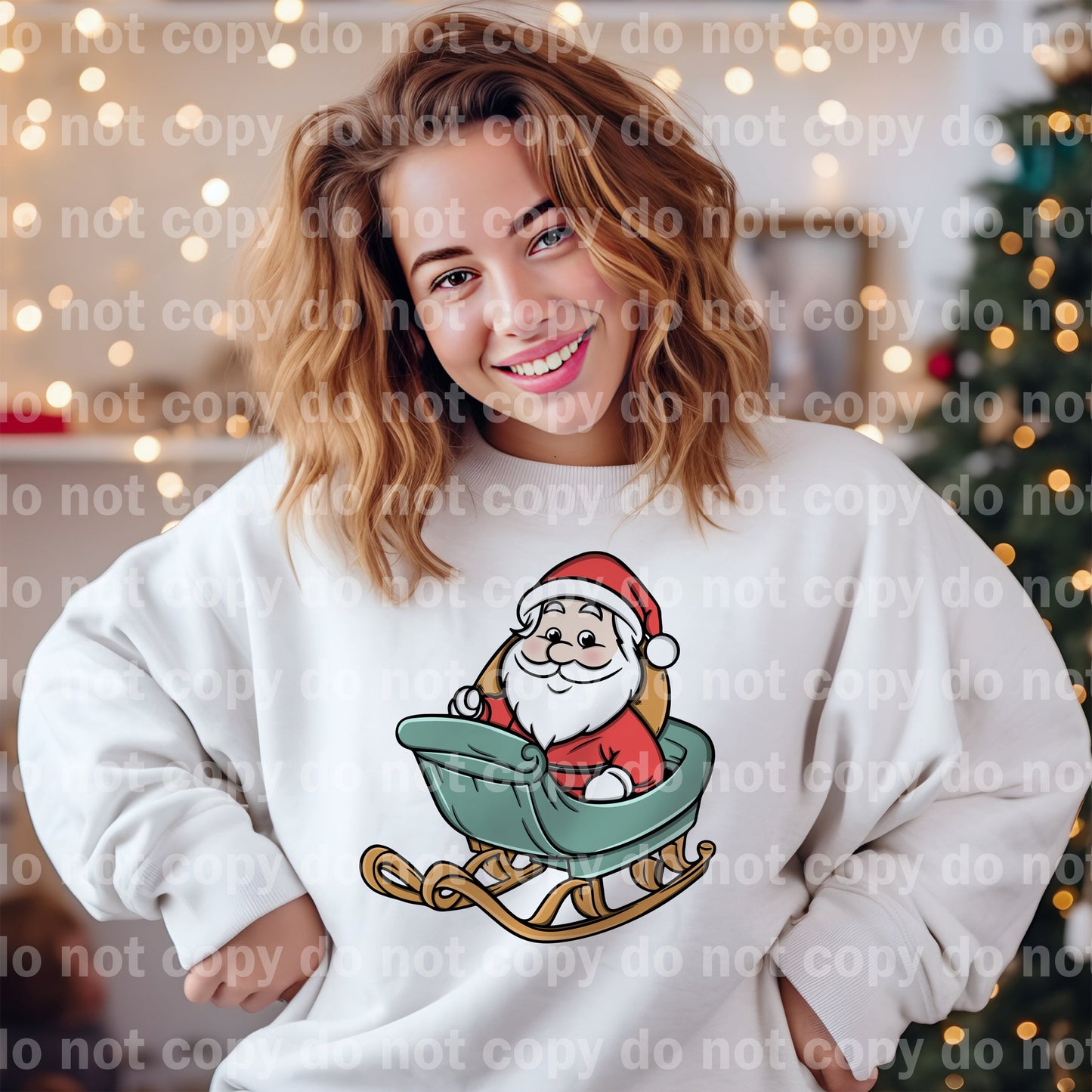Santa Sleigh Dream Print or Sublimation Print