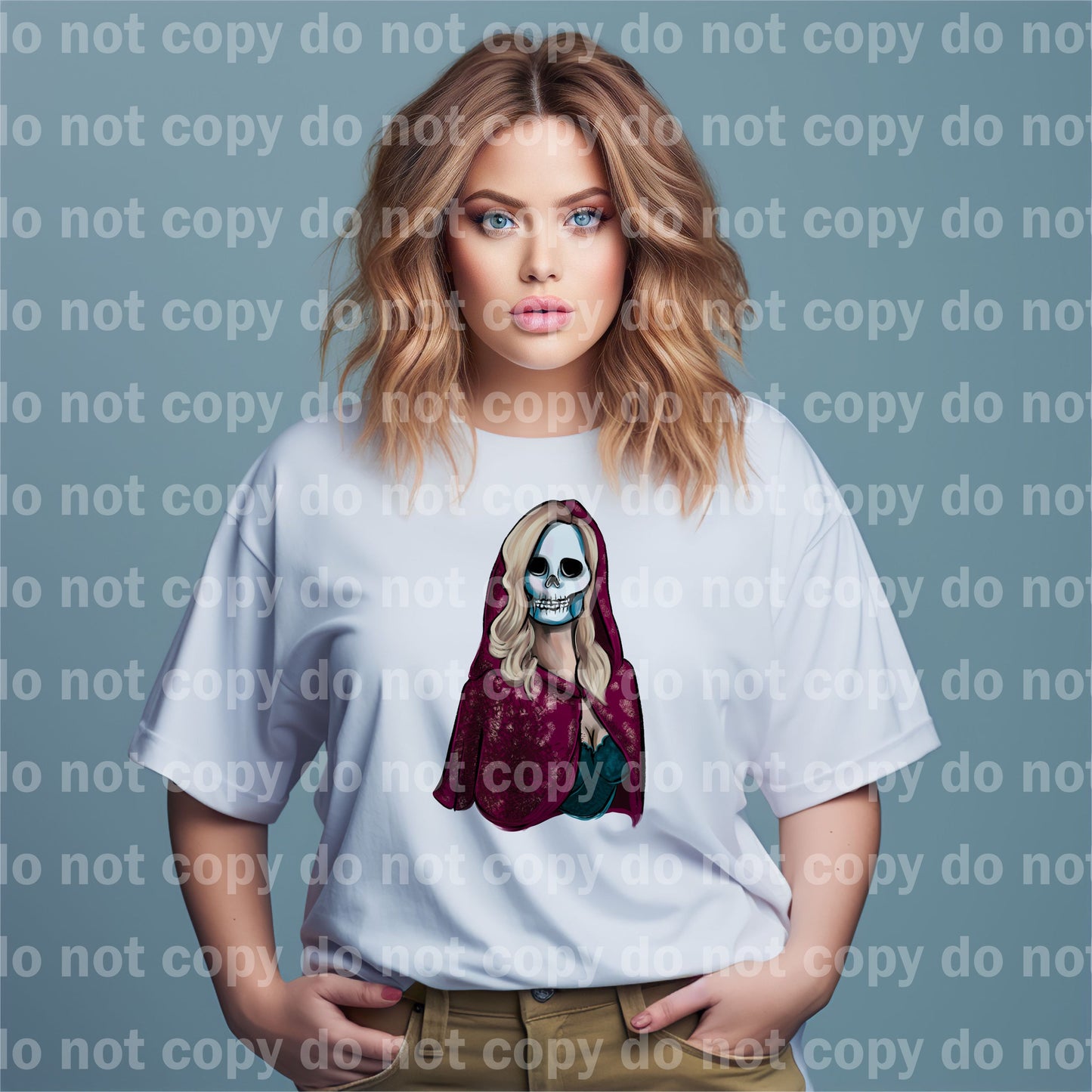 Scary Skull Lady Dream Print or Sublimation Print