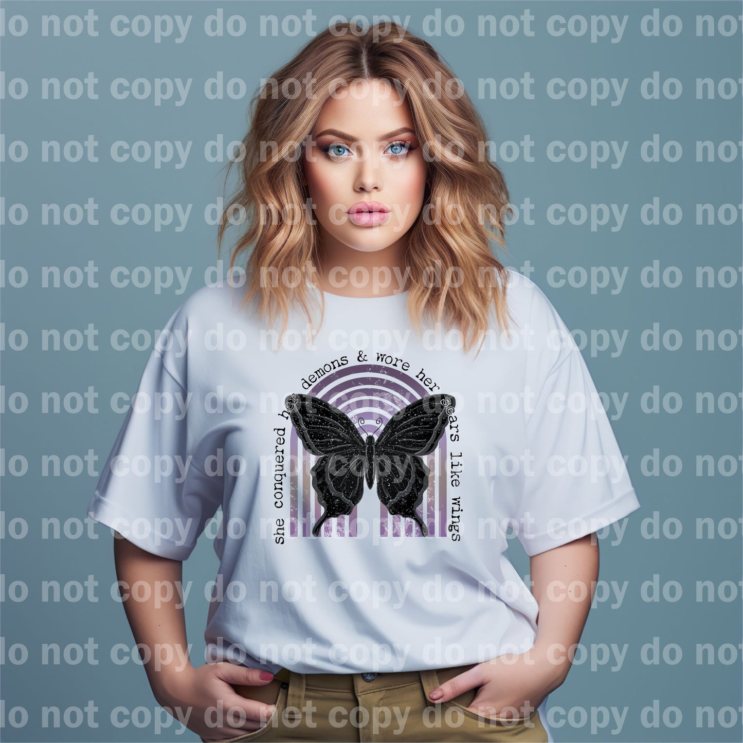 Ella conquistó a sus demonios y usó sus cicatrices como alas Impresión de ensueño o impresión por sublimación