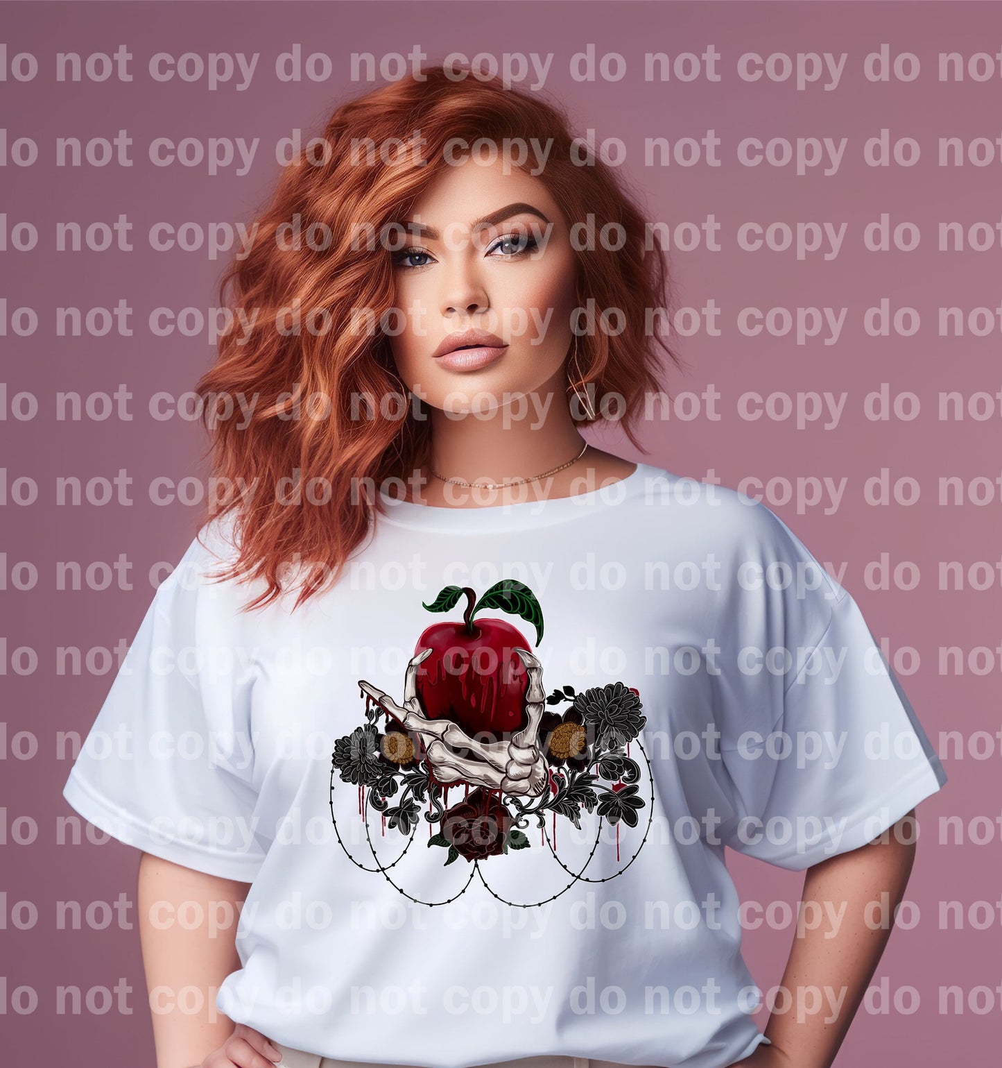 Skellie Hand Holding Apple Dream Print or Sublimation Print